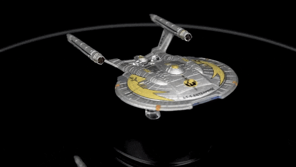 I.S.S. Enterprise NX-01 Mirror Universe Model Die Cast Ship BONUS ISSUE M2 (Eaglemoss / Star Trek), side angle