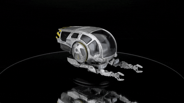 Worker Bee Discovery Ships Model Diecast Ship (Eaglemoss / Star Trek), side angle