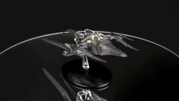 Altamid Swarm Ship Model Die Cast Ship SPECIAL ISSUE (Eaglemoss / Star Trek), side angle