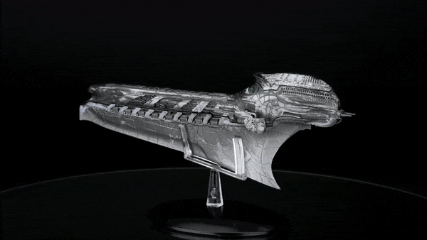 Klingon Cleave Ship Discovery Ships Model Diecast Ship (Eaglemoss / Star Trek), side angle
