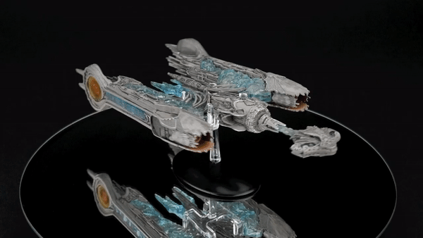 Klingon Sarcophagus (Ship of the Dead) Model Diecast Ship Discovery SPECIAL EDITION (Eaglemoss / Star Trek), side angle