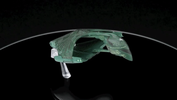 Romulan Warbird Model Diecast Ship STDC05 (Eaglemoss / Star Trek), close-up detail