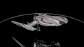 U.S.S. Shenzhou NCC-1227 (Walker class) Discovery Ship Model Die Cast Starship (Eaglemoss / Star Trek), side angle