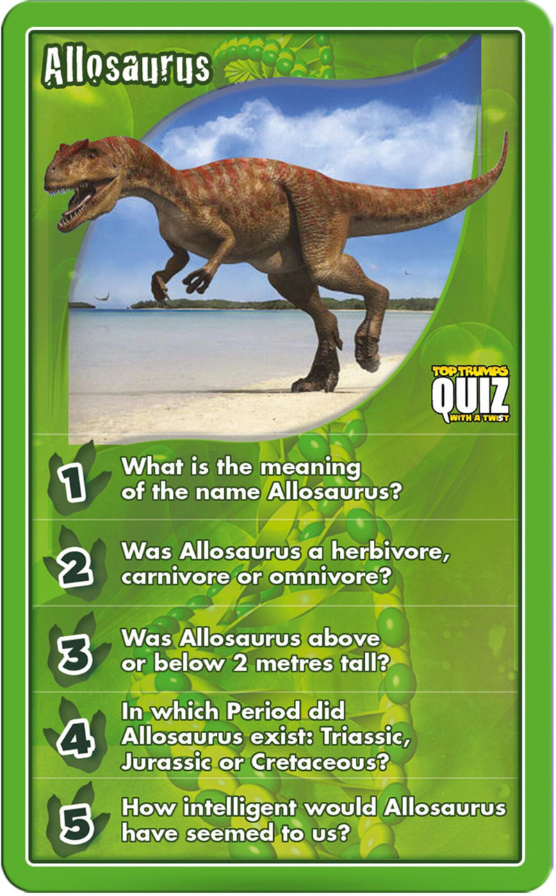 Dinosaurs Top Trumps Quiz Card Game - Image