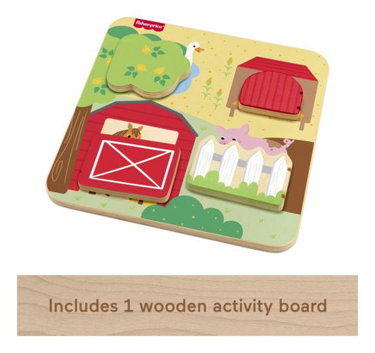 Fisher Price Wooden Farm Animal Board