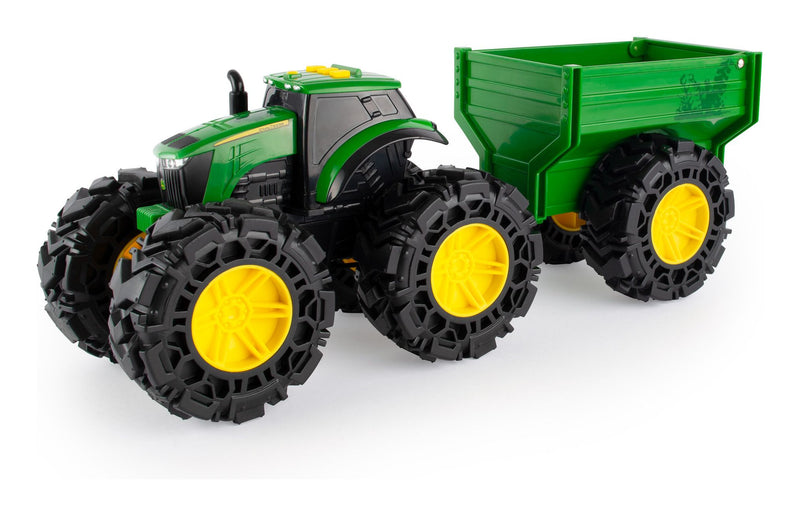 John Deere Lights & Sounds Tractor With Wagon - Image