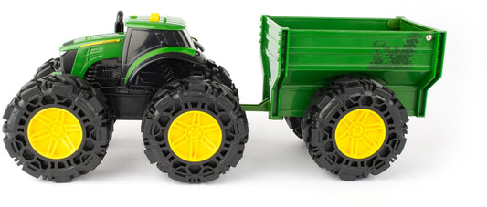 John Deere Lights & Sounds Tractor With Wagon - Image