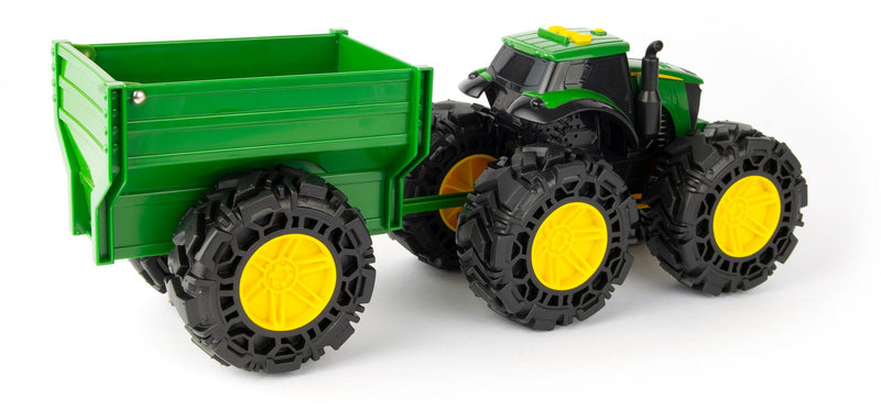 John Deere Lights & Sounds Tractor With Wagon - Image