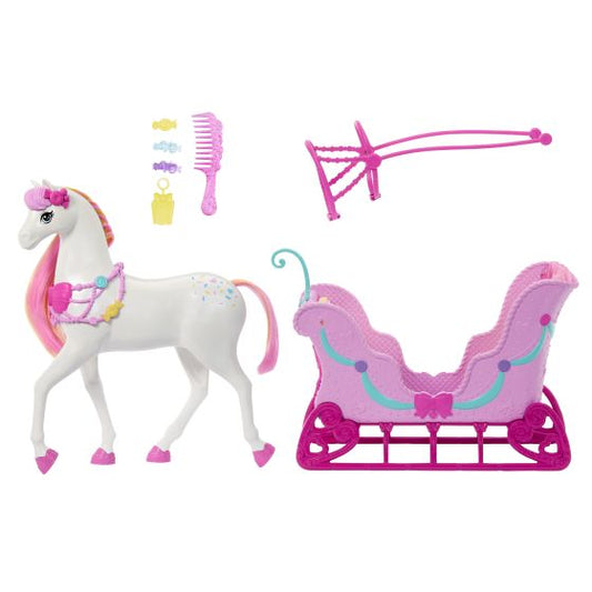 Barbie in the Nutcracker Land of Sweets Horse & Sled