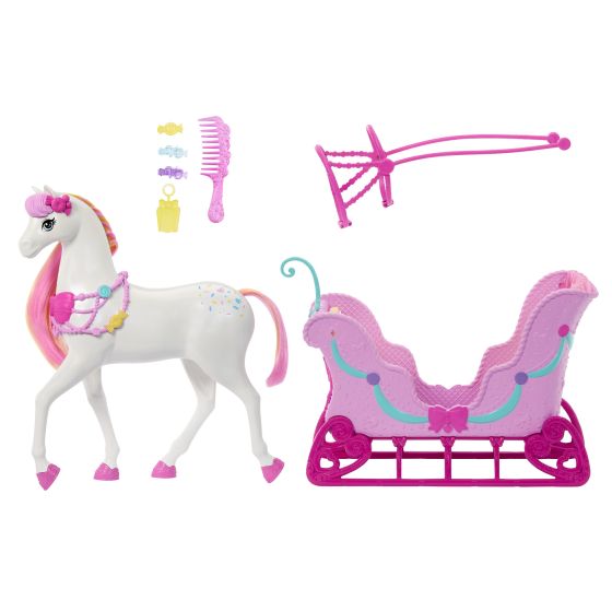 Barbie in the Nutcracker Land of Sweets Horse & Sled