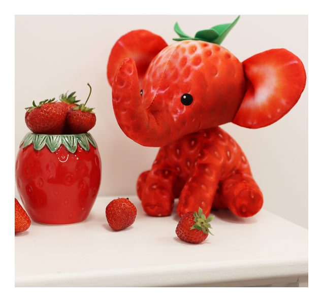 Foodibles Series 1 Large Plush: Strawberry Elephant