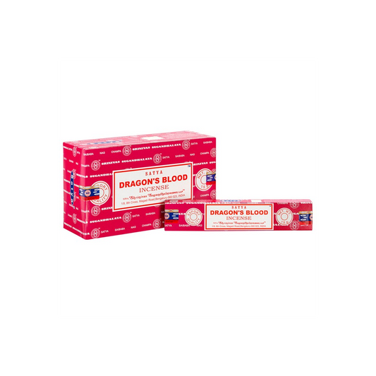 Set of 12 Packets of Dragon's Blood Incense Sticks by Satya