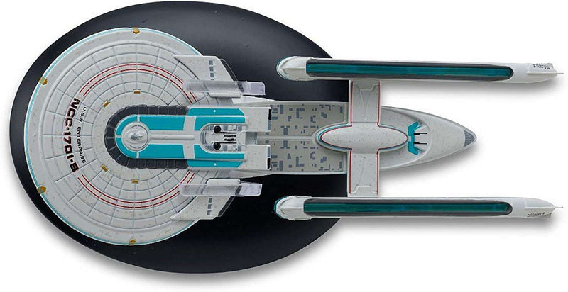U.S.S. Enterprise NCC-1701-B (Excelsior-class refit) Model Diecast Ship (Eaglemoss / Star Trek), side angle
