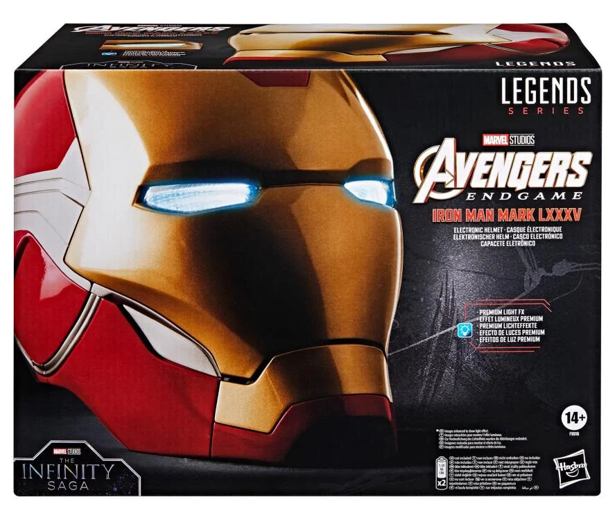 Marvel Legends Avengers Endgame Iron Man Mark LXXXV 1/1 Scale Electronic Helmet