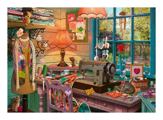 My Haven No 4, The Sewing Shed 1000 Piece Jigsaw Puzzle - Image