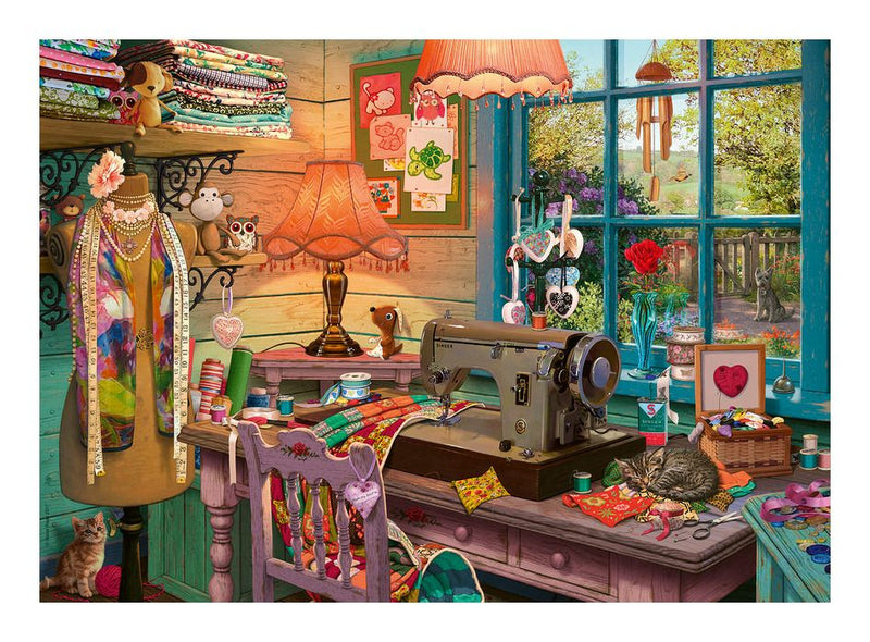My Haven No 4, The Sewing Shed 1000 Piece Jigsaw Puzzle - Image