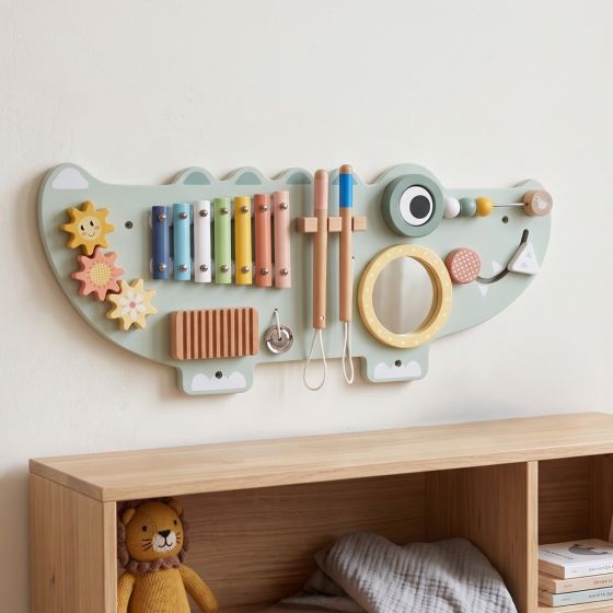 Wooden Crocodile Activity Wall
