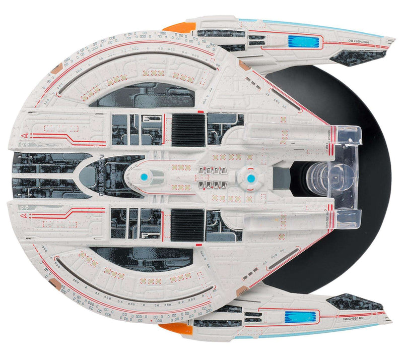 U.S.S. Edison NCC-95160 Federation Temporal Warship Model Diecast Ship STO (Eaglemoss / Star Trek), rear view