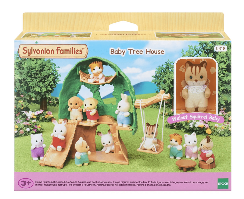 Sylvanian Families Baby Tree House Toy Playset for Ages 3 and Up, close-up detail