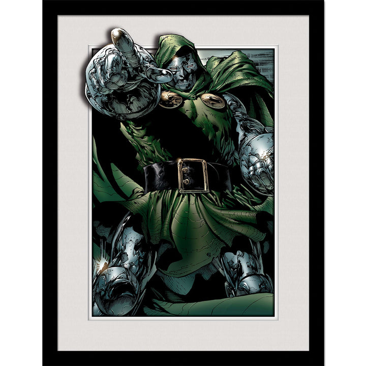 Marvel Doctor Doom Breakout 3D Effect Framed 30 x 40 cm Collector Print