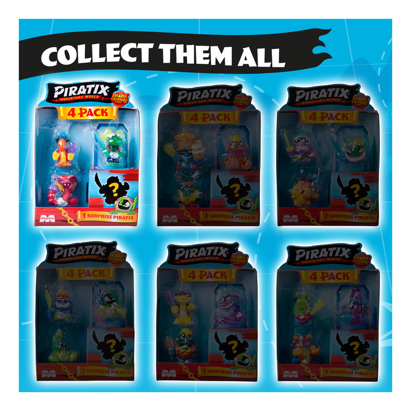 Piratix - Shark Treasure 4 Pack (Case of 6)