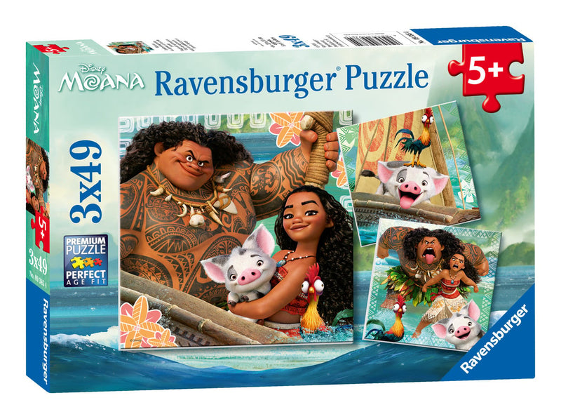 Moana 2 3x 49 Piece Jigsaw Puzzles