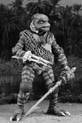 NECA TMNT Universal Monsters Black and White Turtles Action Figures 4 Pack, size reference