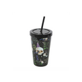 Venom & Vines Print Tumbler with Straw