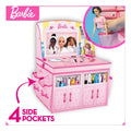 Barbie 2 in 1 Foldable Role Play Vanity Storage - Image
