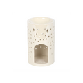 Iridescent White Moon Pillar Oil Burner