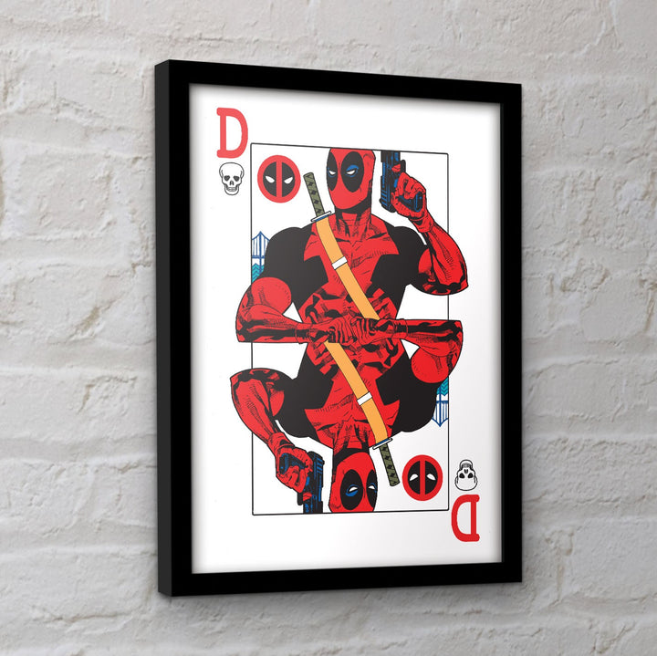 Marvel Deadpool Playing Card Framed Collector Print