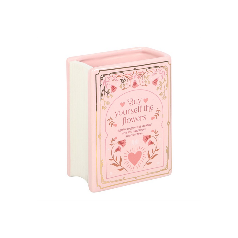 Pink Book Shaped Vase