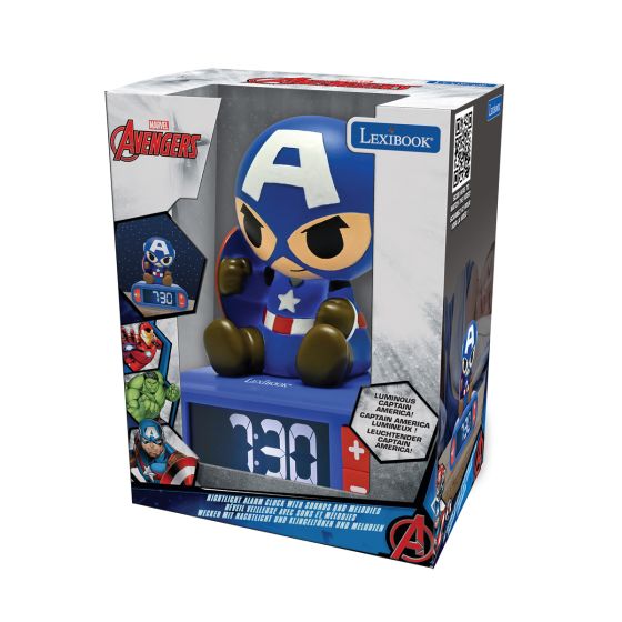 Marvel Captain America Alarm Clock With Night Light