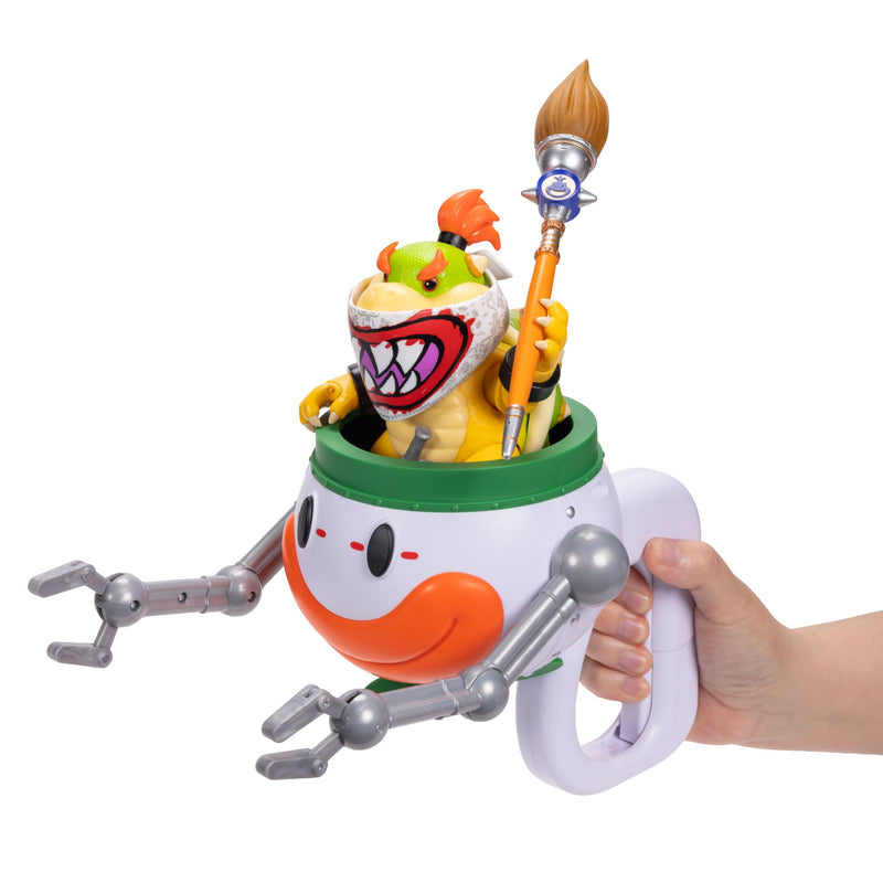 The Super Mario Galaxy Movie - 5” Bowser Jr. with Clown Car, Paintbrush and Water-Reveal Stickers - Image