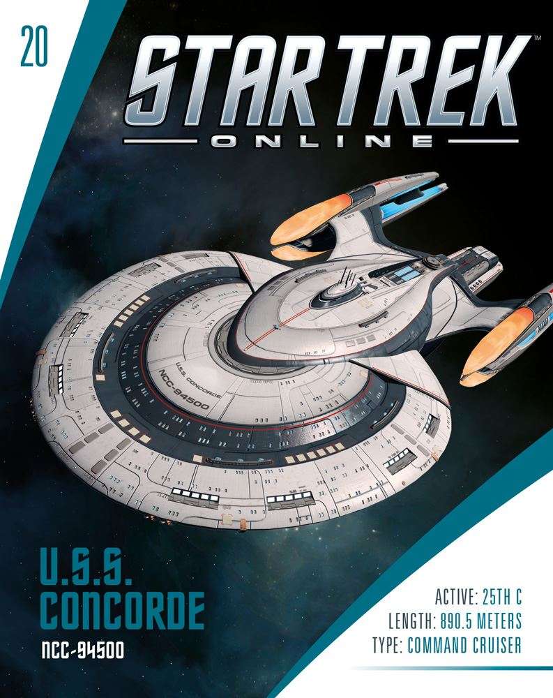 U.S.S. Concorde NCC-94500 - Operations Command Battlecruiser Model Diecast Ship STO (Eaglemoss / Star Trek), rear view