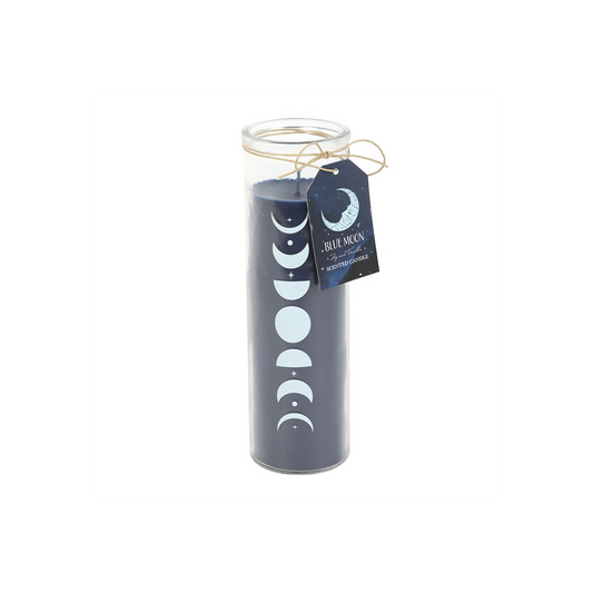 Blue Moon Phase Fig & Vanilla Scented Glass Tube Candle, alternate view