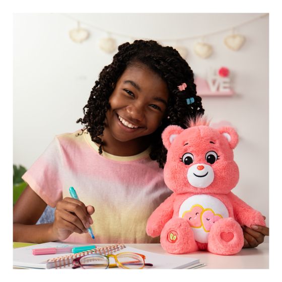 Care Bears 14" Medium Plush Love-A-Lot Bear Eco