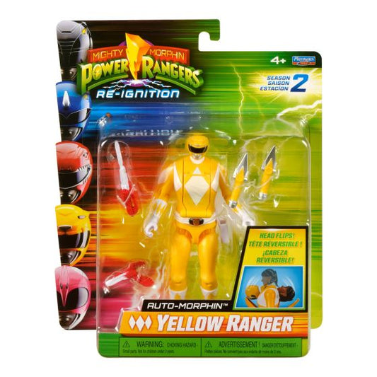 Mighty Morphin Power Rangers Auto Morphin Figure - Yellow Ranger