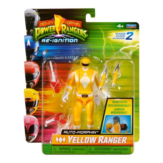 Mighty Morphin Power Rangers Auto Morphin Figure - Yellow Ranger
