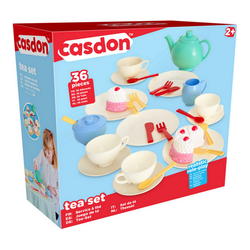 Casdon Tea Set Pretend Play Kitchen Toy for Children