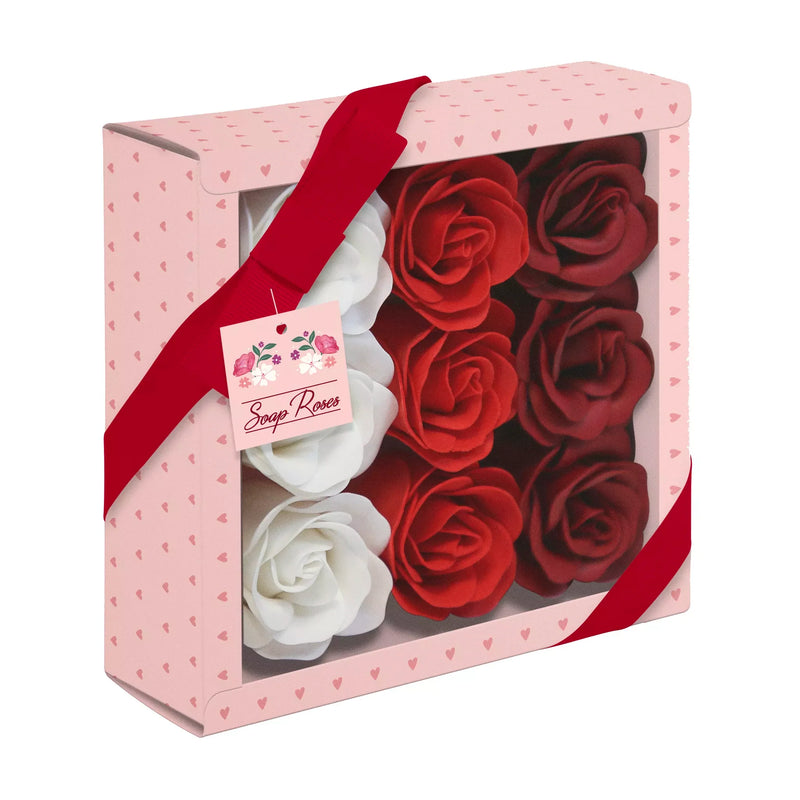 Soap Roses Gift Box 9pk red collectible from hanrattycraftsgifts.co.uk