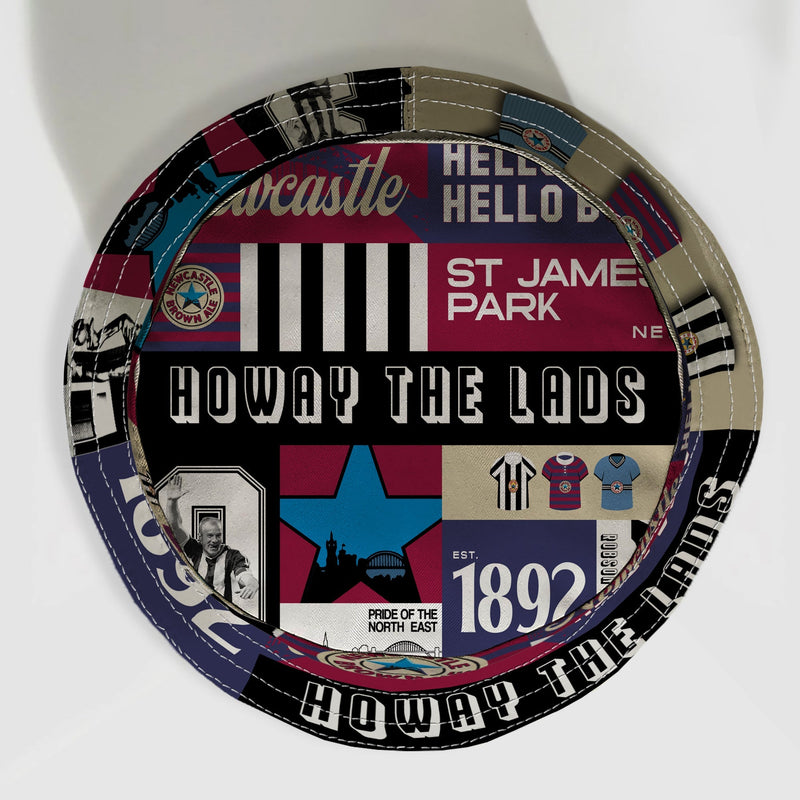 Newcastle - History Montage - Bucket Hat, close-up detail