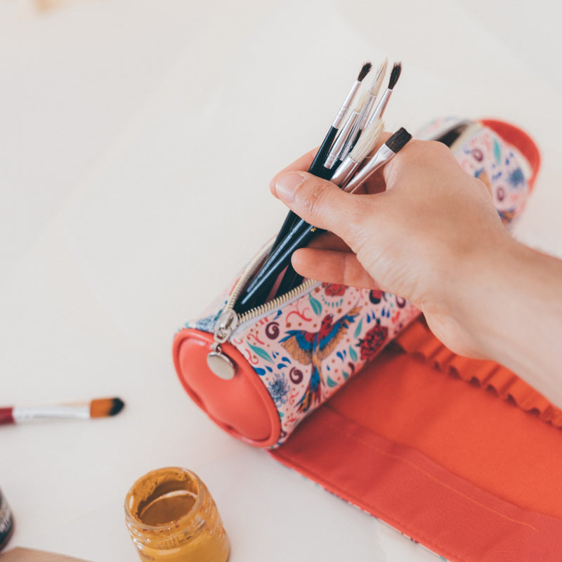 Frida Kahlo Viva La Vida Roll-Up Pencil Case design detail