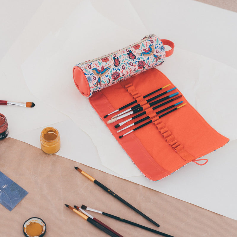 Frida Kahlo Viva La Vida Roll-Up Pencil Case packaging view