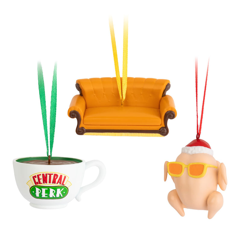 Friends Turkey, Sofa and Central Perk Mug Set of 3 Christmas Ornaments alternate view