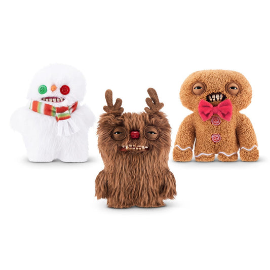 Fuggler Festive Fuggs Snowman/Gingerbread Man/Reindeer 9" Plush Assortment