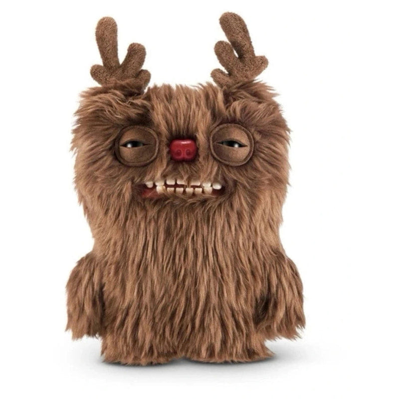 Fuggler Festive Fuggs Snowman/Gingerbread Man/Reindeer 9 Plush Assortment, close-up detail