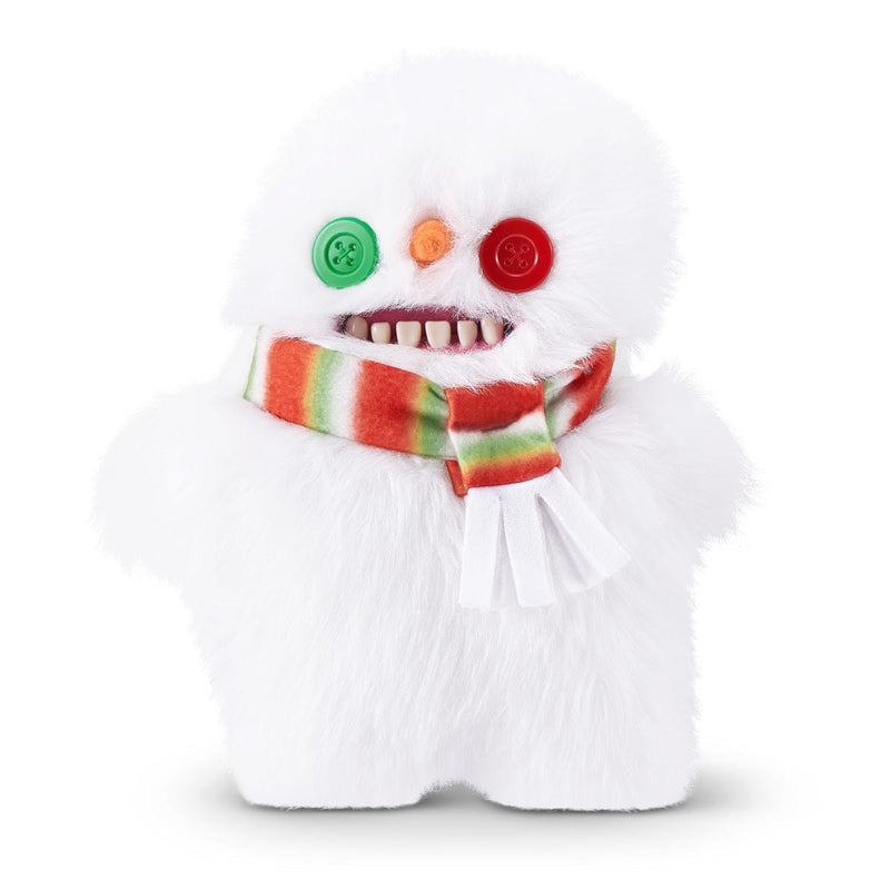 Fuggler Festive Fuggs Snowman/Gingerbread Man/Reindeer 9 Plush Assortment, side angle