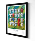 Fulham FC Shirts A3 collectible from Terry Kneeshaw Art