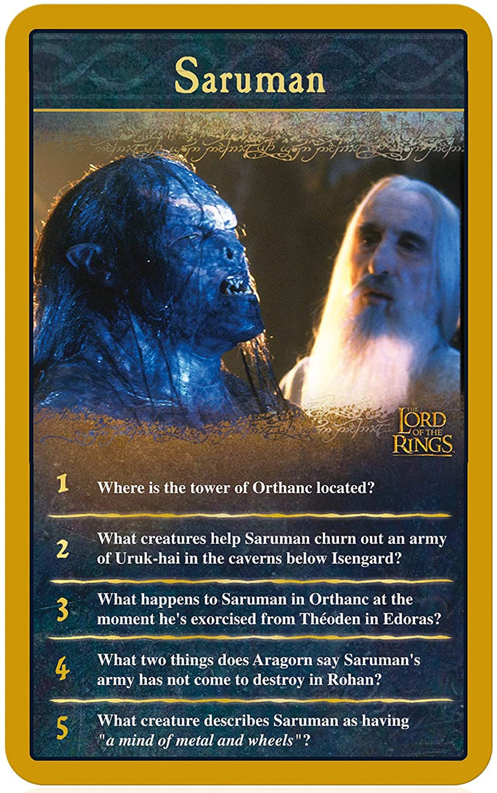 Top Trumps Quiz Lord of the Rings Card Game